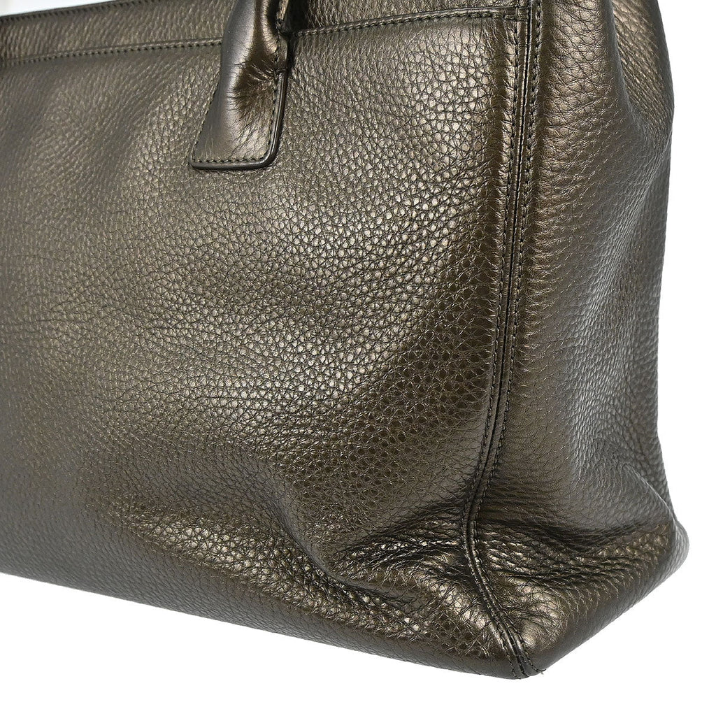 Chanel Metallic Bronze Deerskin Executive Cerf 2way Shoulder Tote Bag