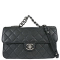 Chanel 2015-2016 Black Calfskin Perfect Edge Flap Bag 2way Shoulder Handbag