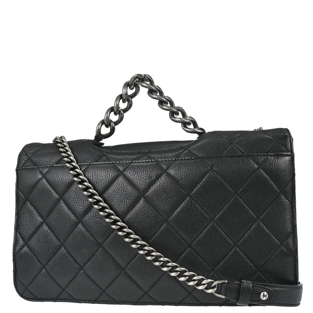 Chanel 2015-2016 Black Calfskin Perfect Edge Flap Bag 2way Shoulder Handbag