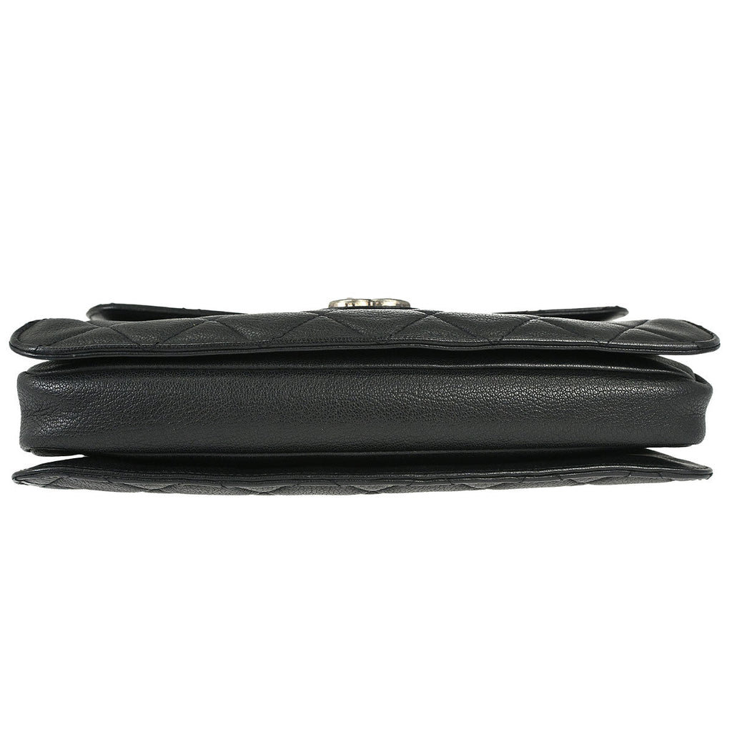 Chanel 2015-2016 Black Calfskin Perfect Edge Flap Bag 2way Shoulder Handbag