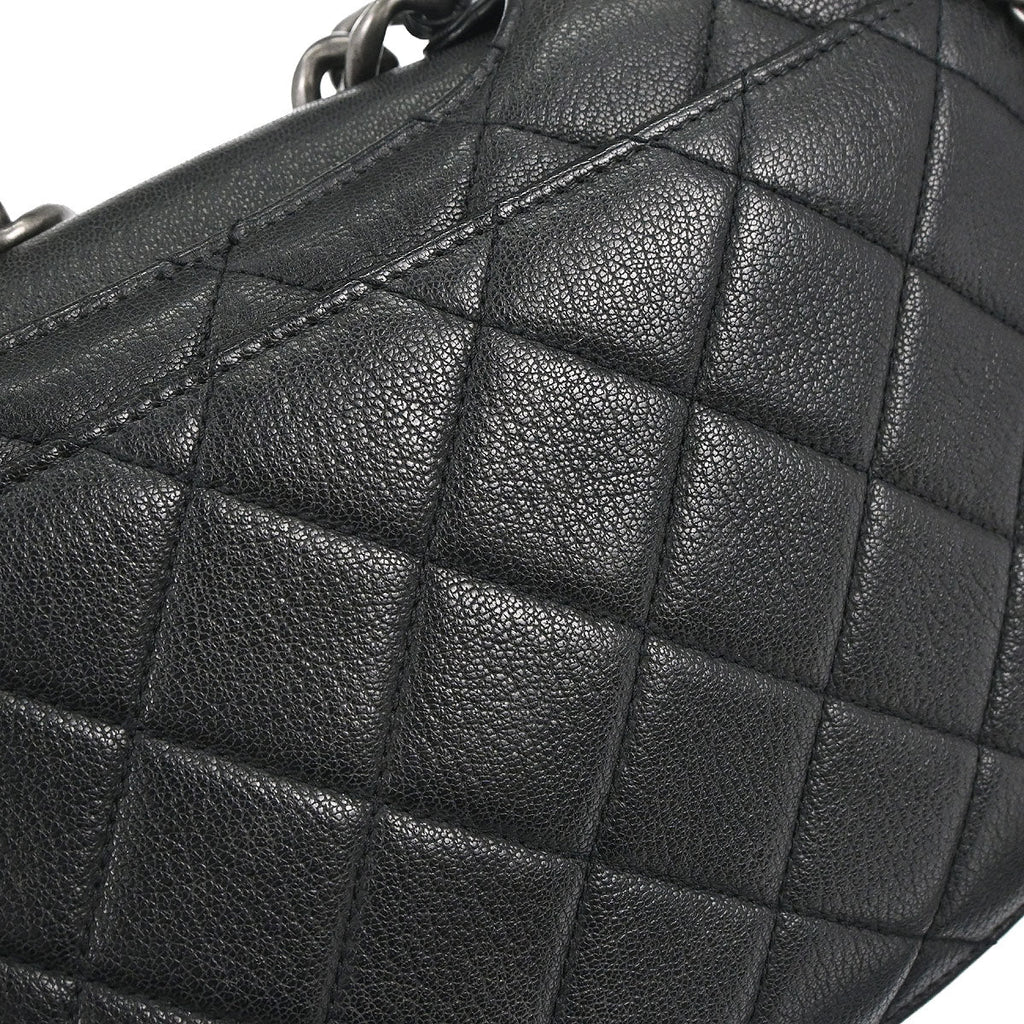 Chanel 2015-2016 Black Calfskin Perfect Edge Flap Bag 2way Shoulder Handbag