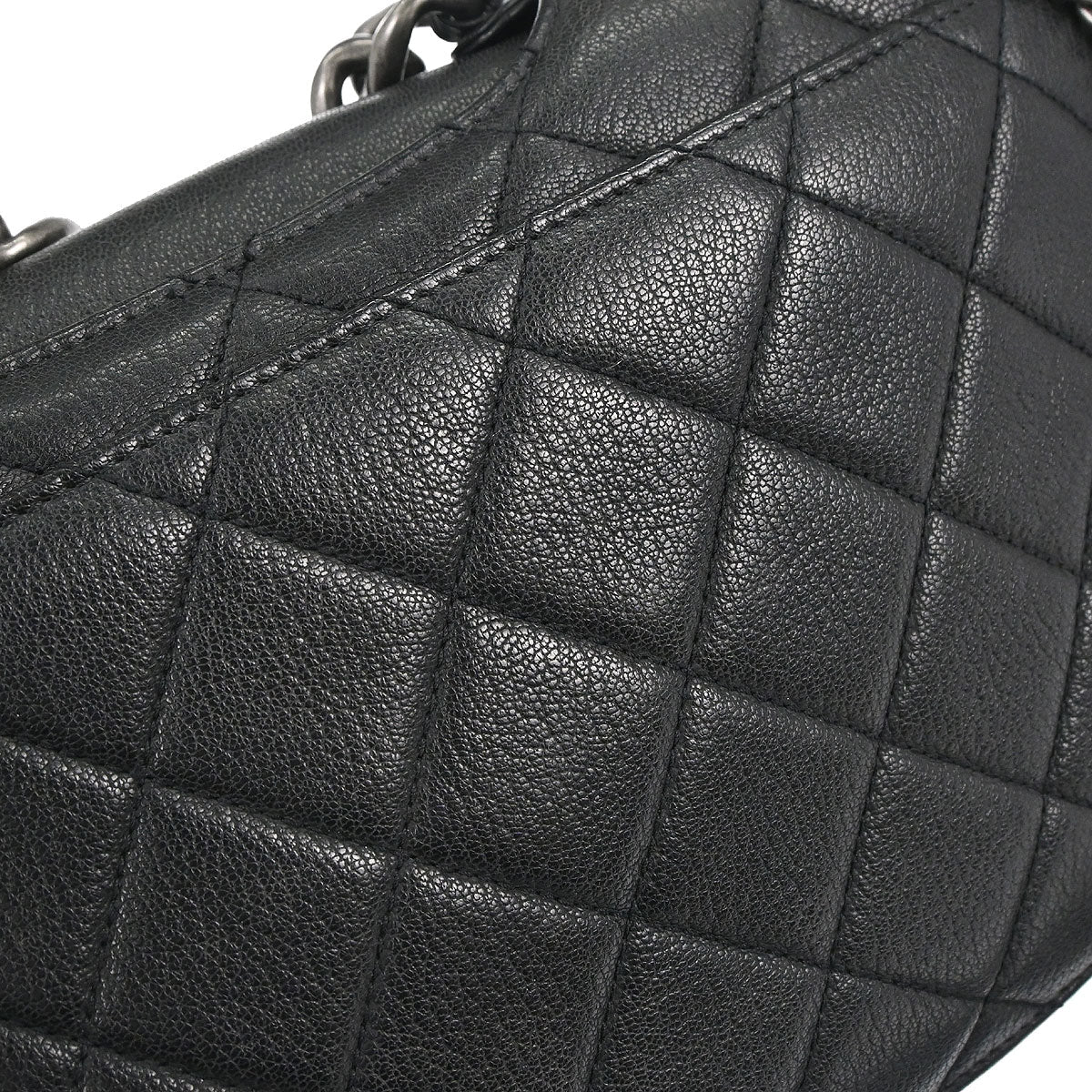 Chanel 2015-2016 Black Calfskin Perfect Edge Flap Bag 2way Shoulder Handbag