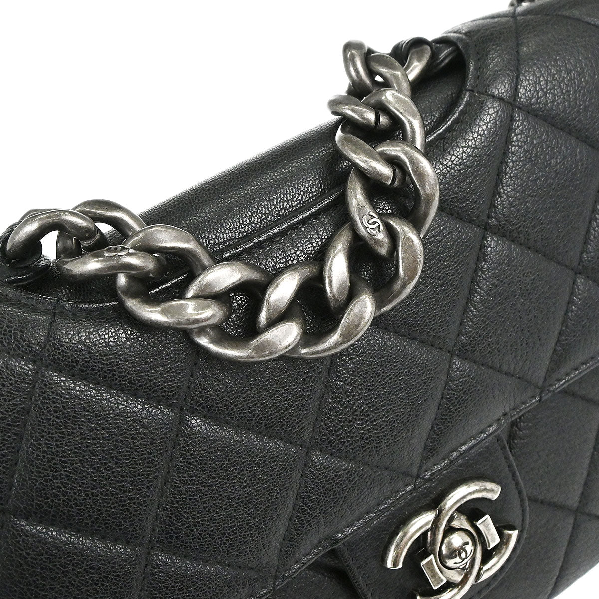 Chanel 2015-2016 Black Calfskin Perfect Edge Flap Bag 2way Shoulder Handbag