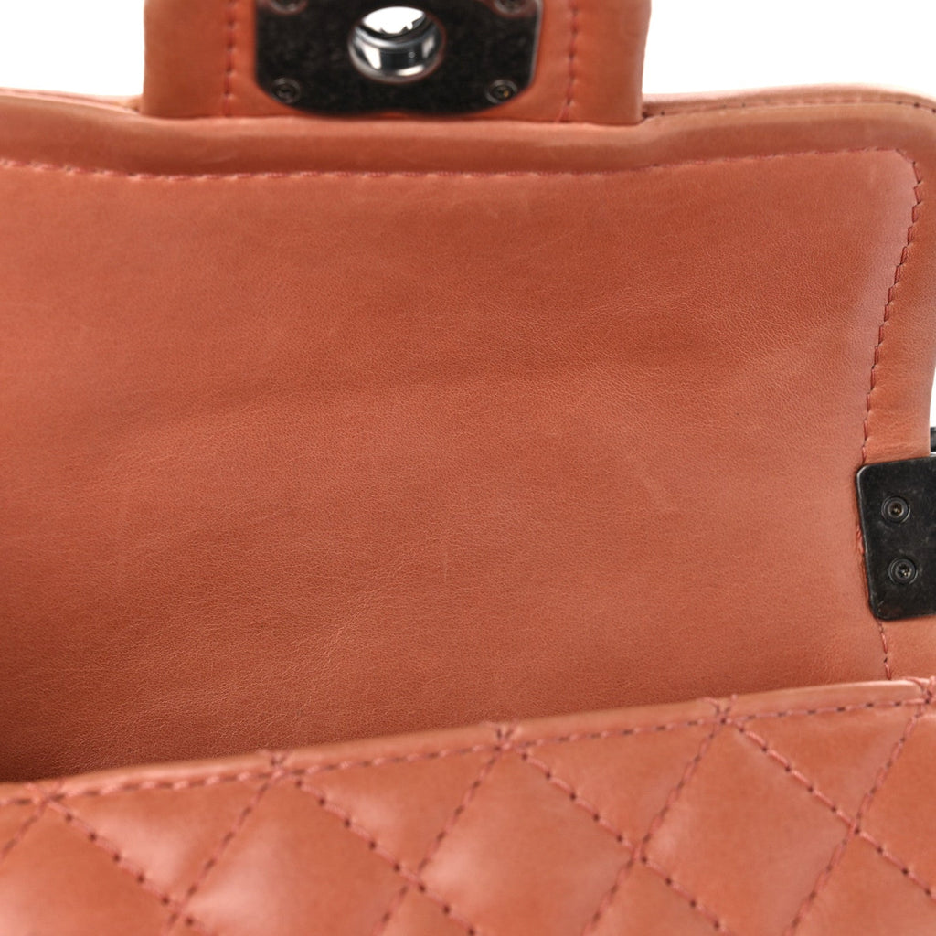 Chanel Calfskin Quilted Small Prestige Top Handle Flap Pink