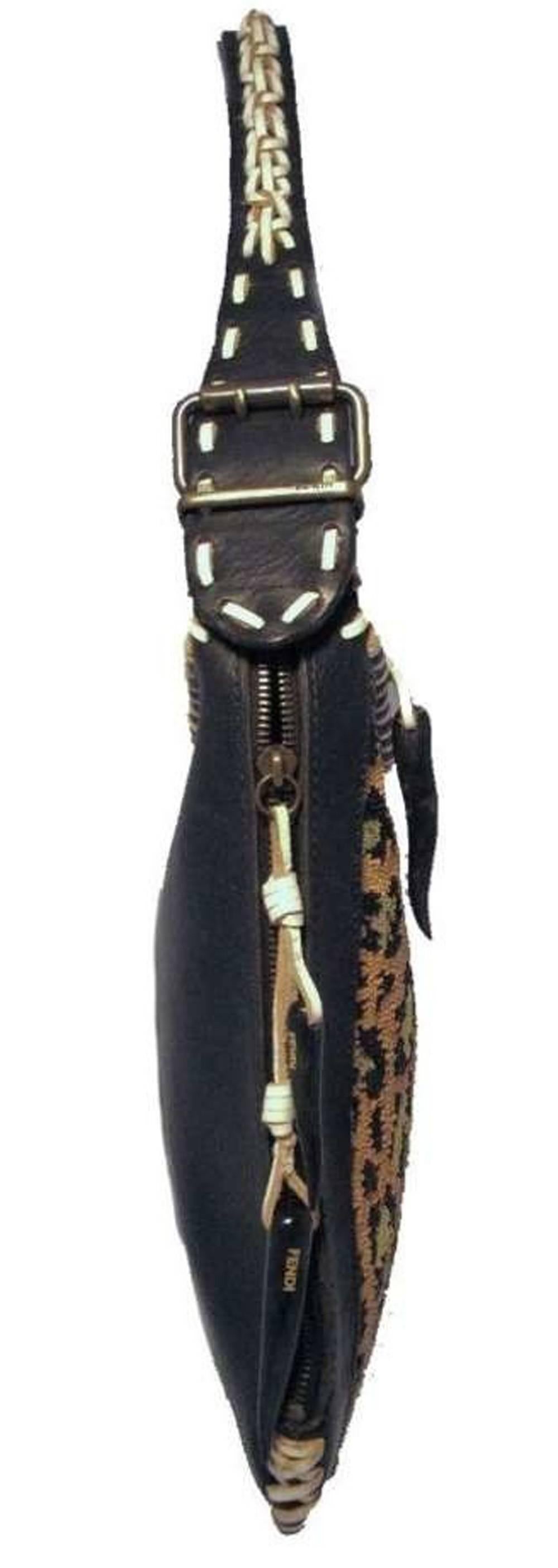 FENDI Beaded Safari Shoulder Bag