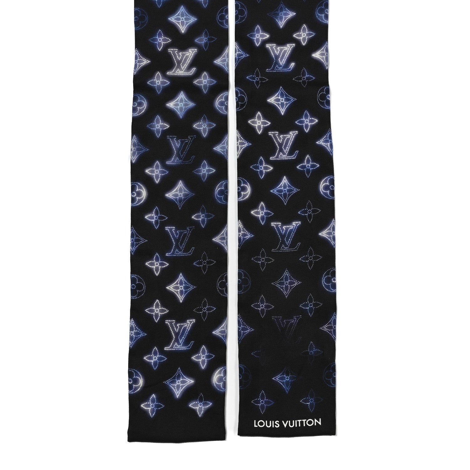 Louis Vuitton Silk Monogram Flight Mode Bandeau Blue