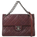 Chanel Brown Caviar Skin Retro Class 2way Shoulder Handbag