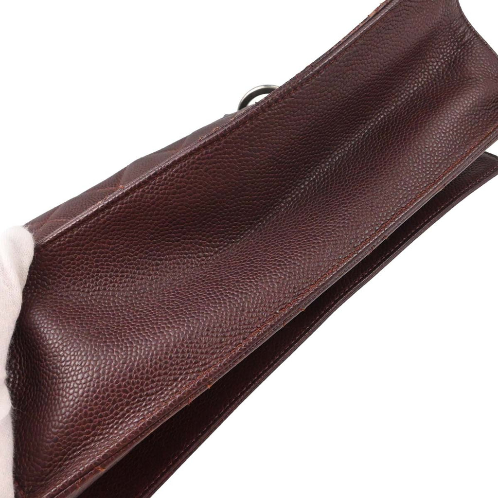 Chanel Brown Caviar Skin Retro Class 2way Shoulder Handbag