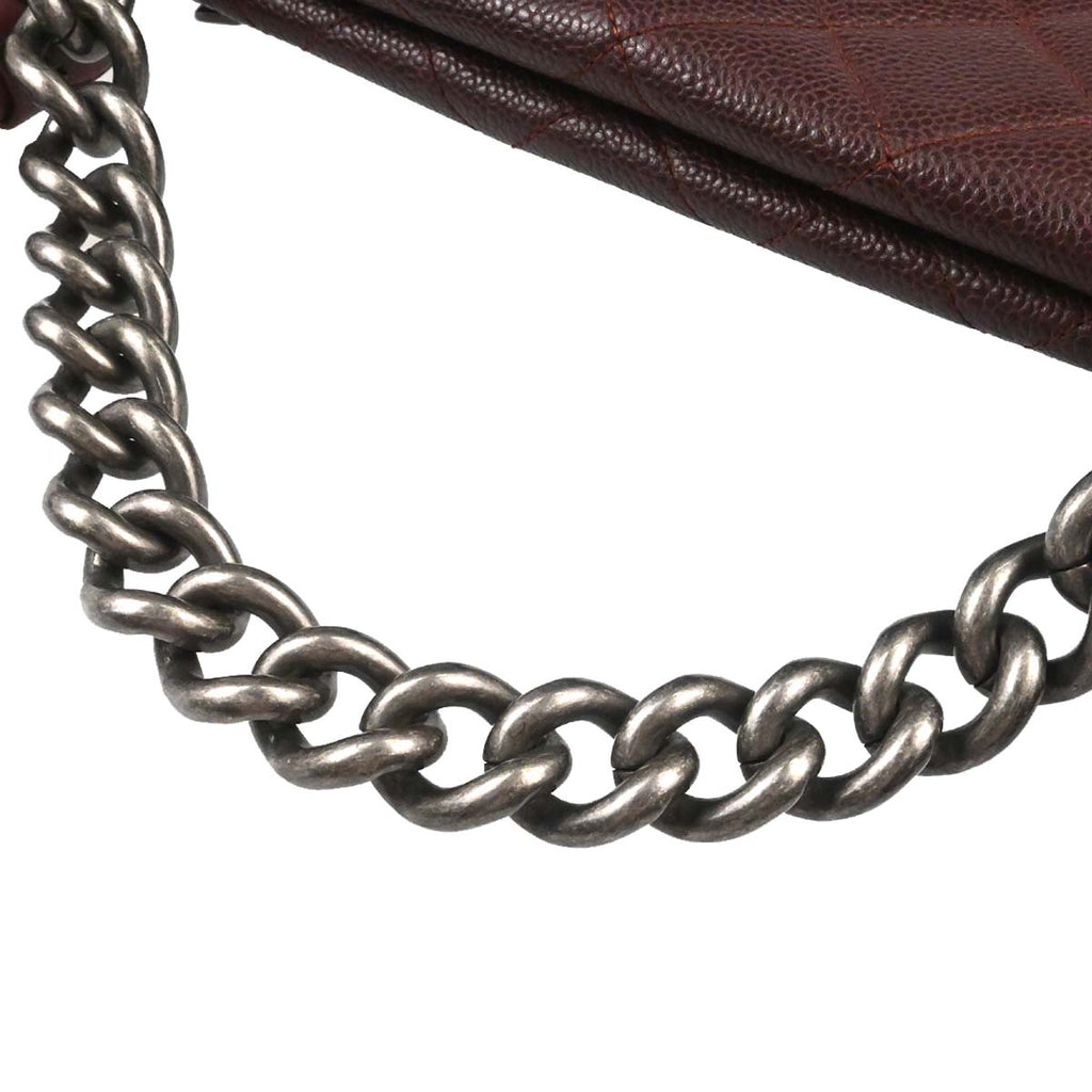 Chanel Brown Caviar Skin Retro Class 2way Shoulder Handbag