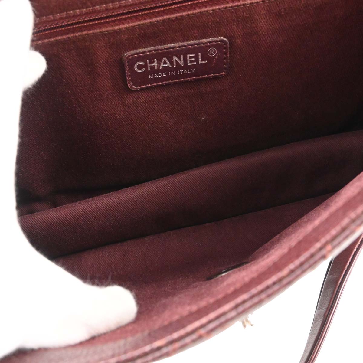 Chanel Brown Caviar Skin Retro Class 2way Shoulder Handbag