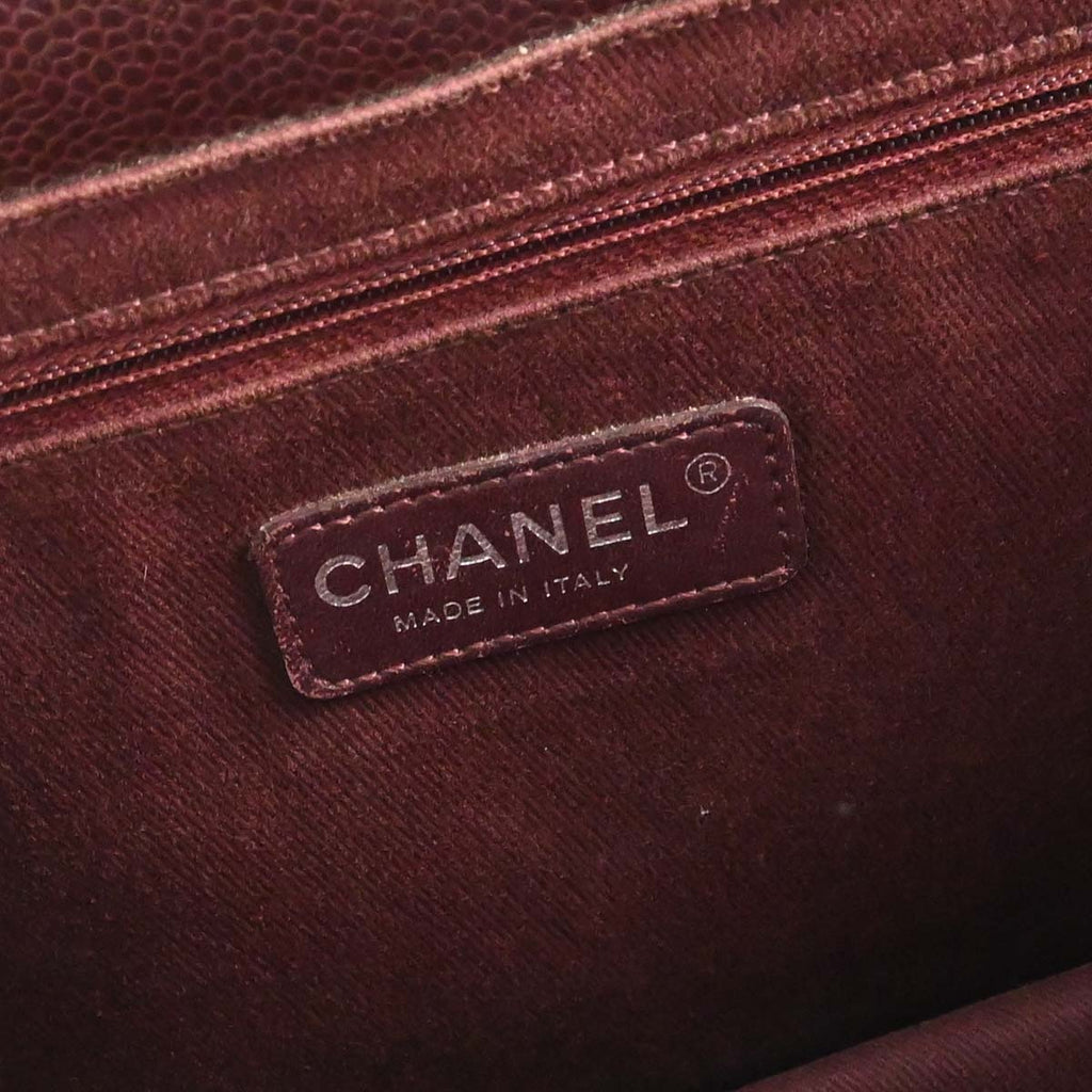 Chanel Brown Caviar Skin Retro Class 2way Shoulder Handbag