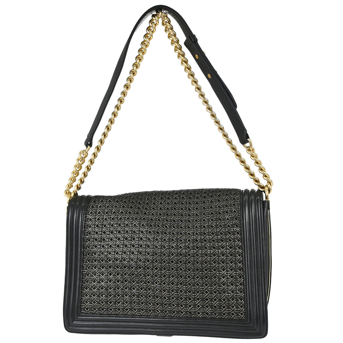 Boy Chanel Black Lambskin Large Shoulder Bag