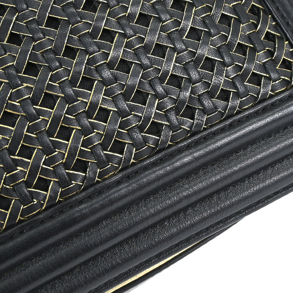 Boy Chanel Black Lambskin Large Shoulder Bag