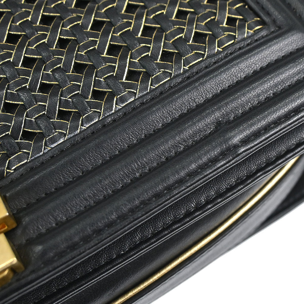 Boy Chanel Black Lambskin Large Shoulder Bag