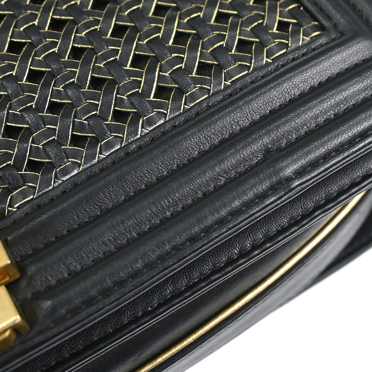 Boy Chanel Black Lambskin Large Shoulder Bag