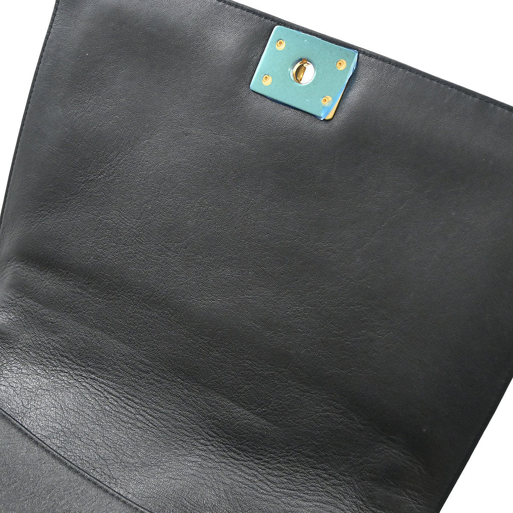 Boy Chanel Black Lambskin Large Shoulder Bag