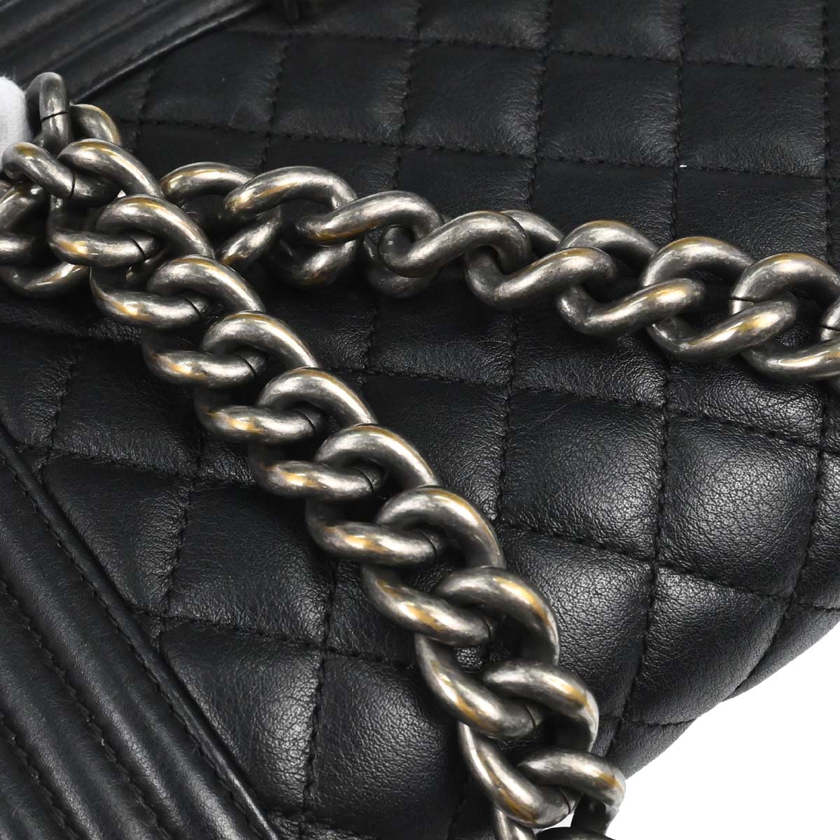 Boy Chanel 2018 Black Lambskin Medium Double Chain Shoulder Bag