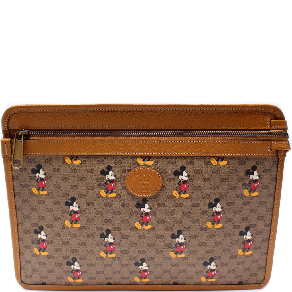 602552 Gucci X Disney GG Supreme Mickey Mouse Zip Pouch