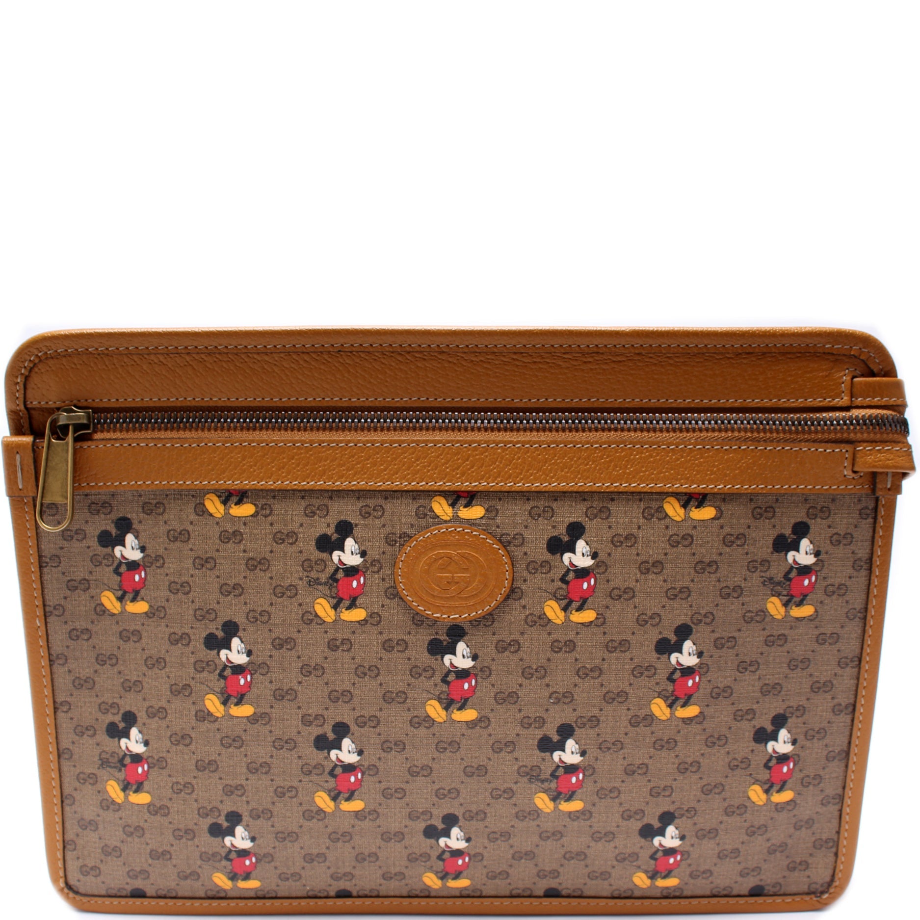 602552 Gucci X Disney GG Supreme Mickey Mouse Zip Pouch