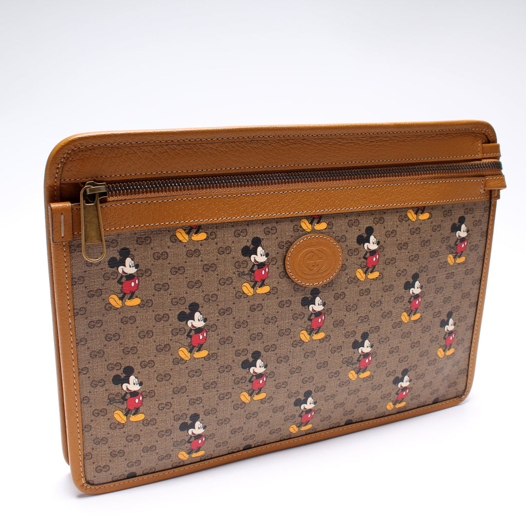 602552 Gucci X Disney GG Supreme Mickey Mouse Zip Pouch