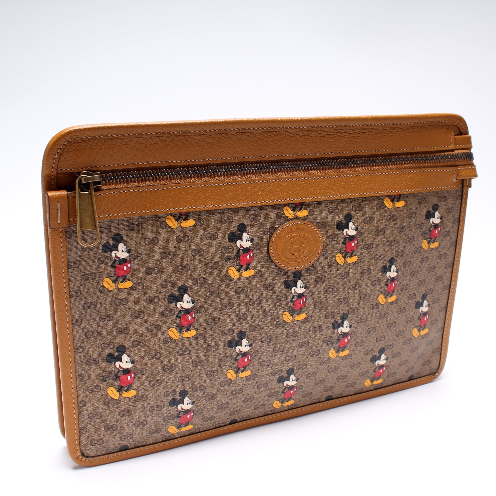 602552 Gucci X Disney GG Supreme Mickey Mouse Zip Pouch