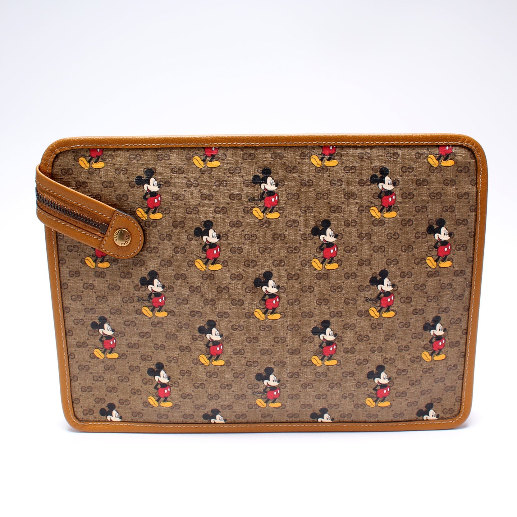602552 Gucci X Disney GG Supreme Mickey Mouse Zip Pouch