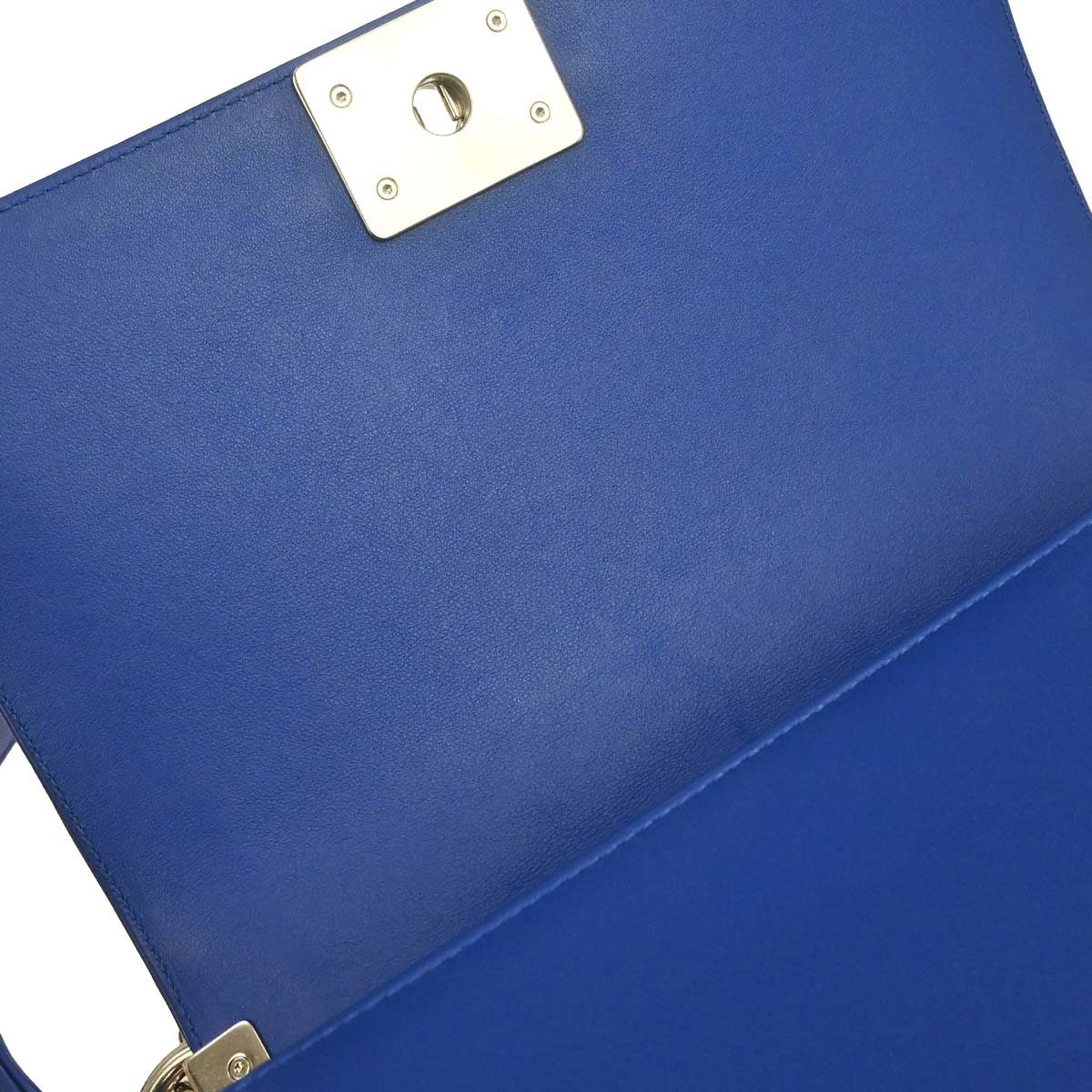Boy Chanel Blue Tweed Medium Shoulder Bag