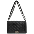 Boy Chanel 2014 Black Lambskin Medium Shoulder Bag