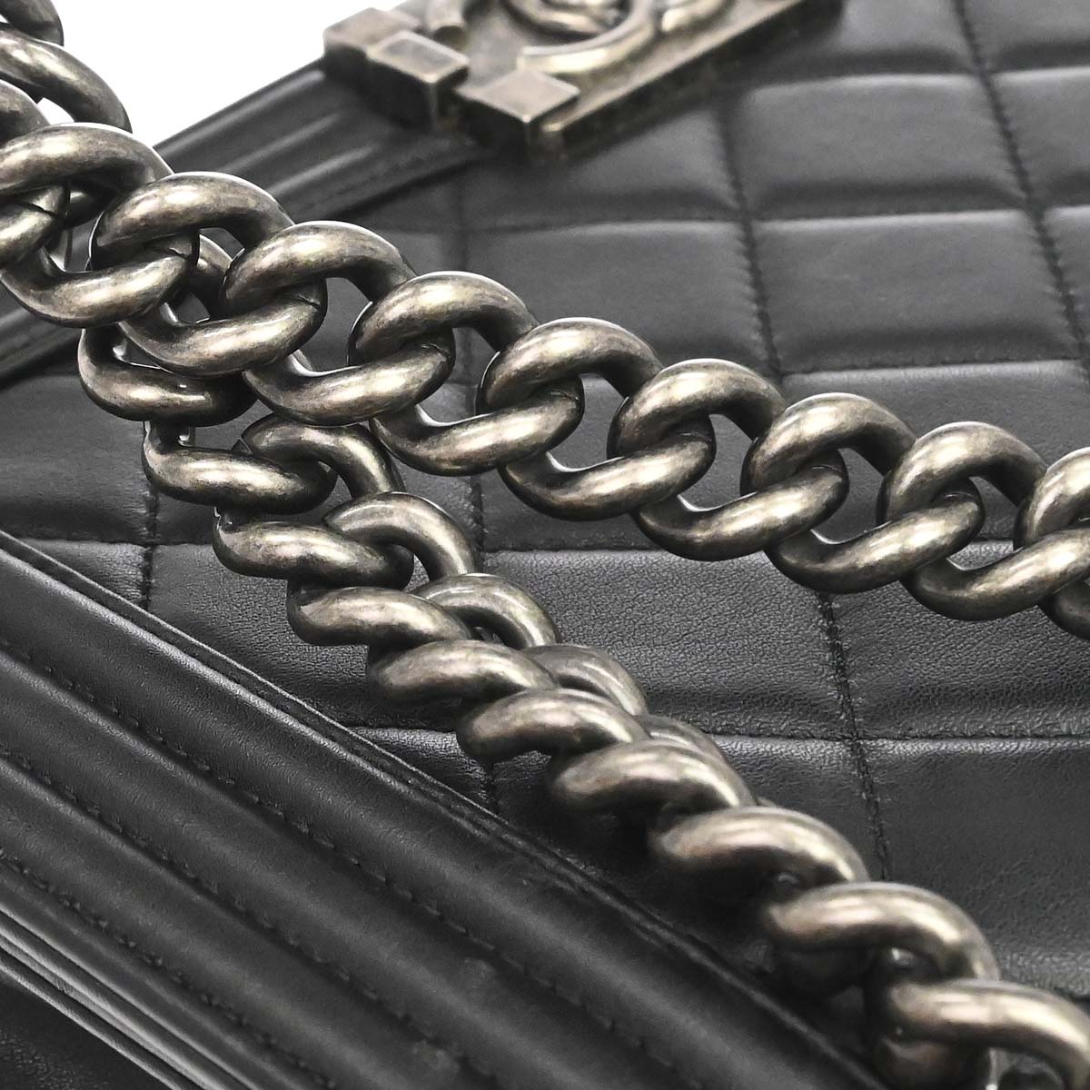 Boy Chanel 2014 Black Lambskin Medium Shoulder Bag