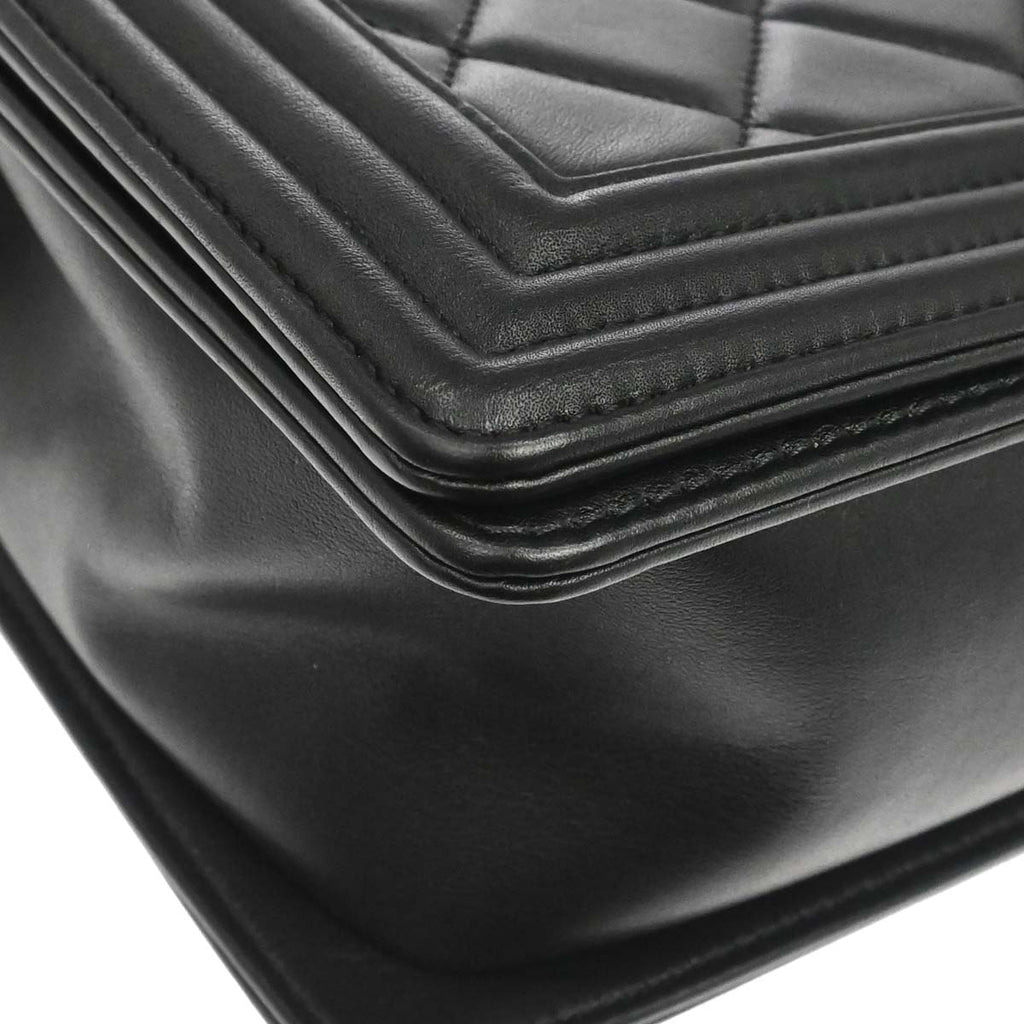 Boy Chanel 2014 Black Lambskin Medium Shoulder Bag