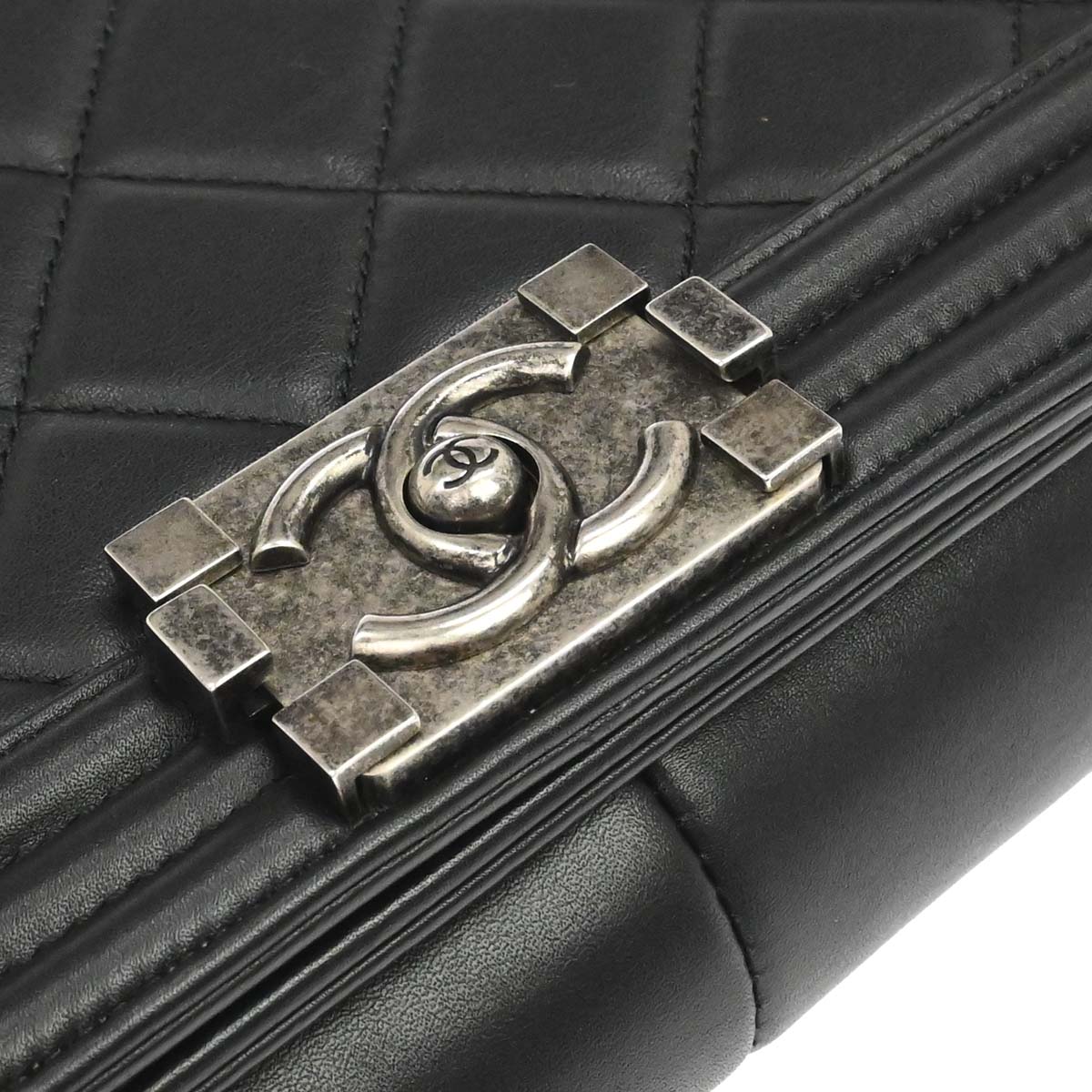 Boy Chanel 2014 Black Lambskin Medium Shoulder Bag