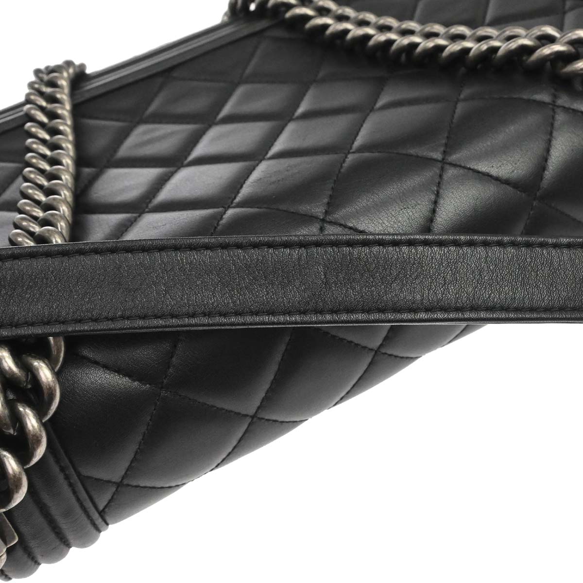 Boy Chanel 2014 Black Lambskin Medium Shoulder Bag