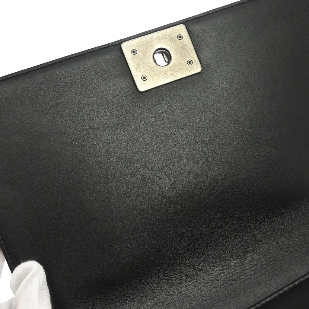 Boy Chanel 2014 Black Lambskin Medium Shoulder Bag