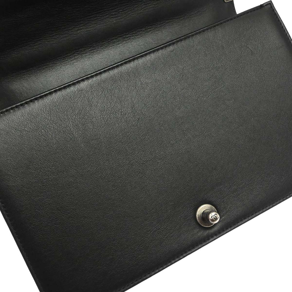 Boy Chanel 2014 Black Lambskin Medium Shoulder Bag