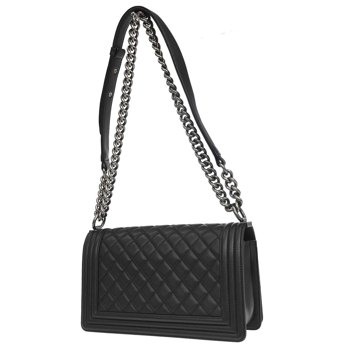 Boy Chanel Black Lambskin Medium Shoulder Bag