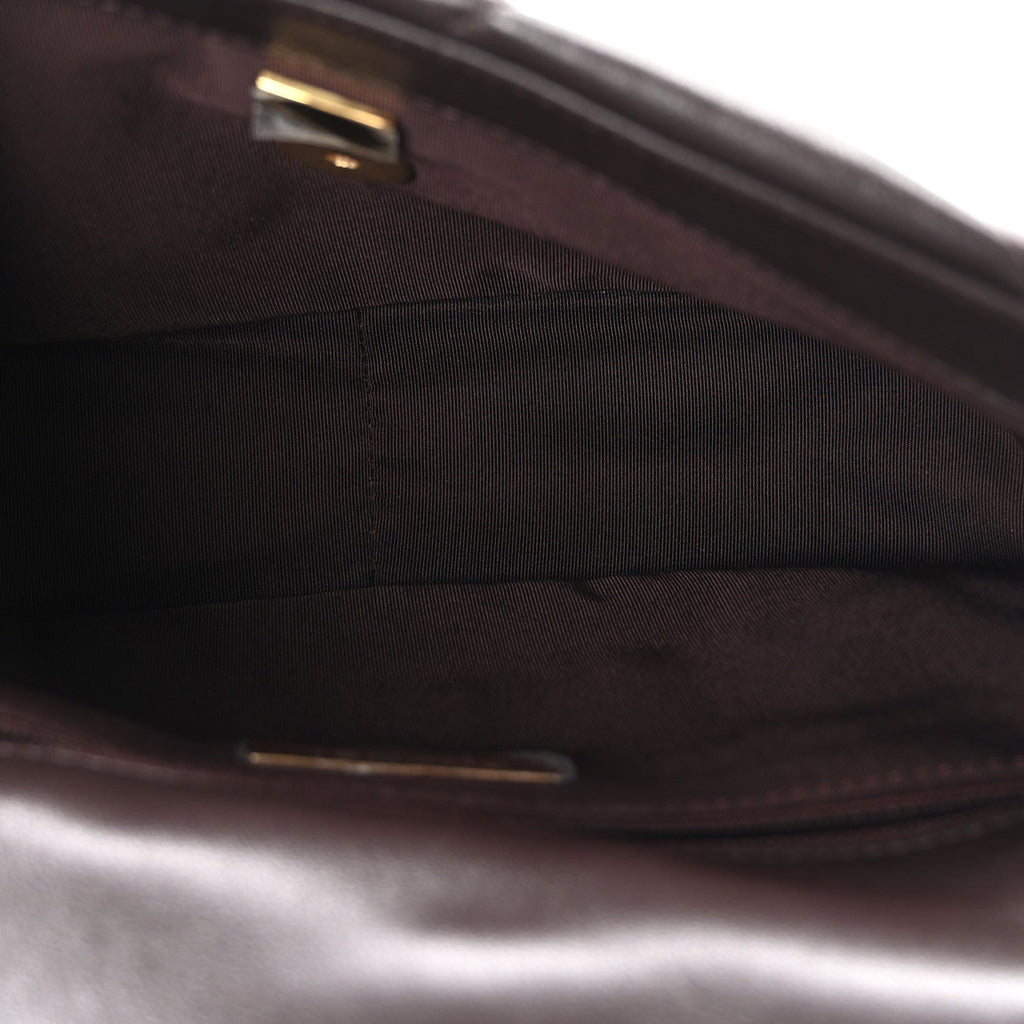 Chanel Lambskin Quilted Medium Chanel 19 Flap Dark Brown