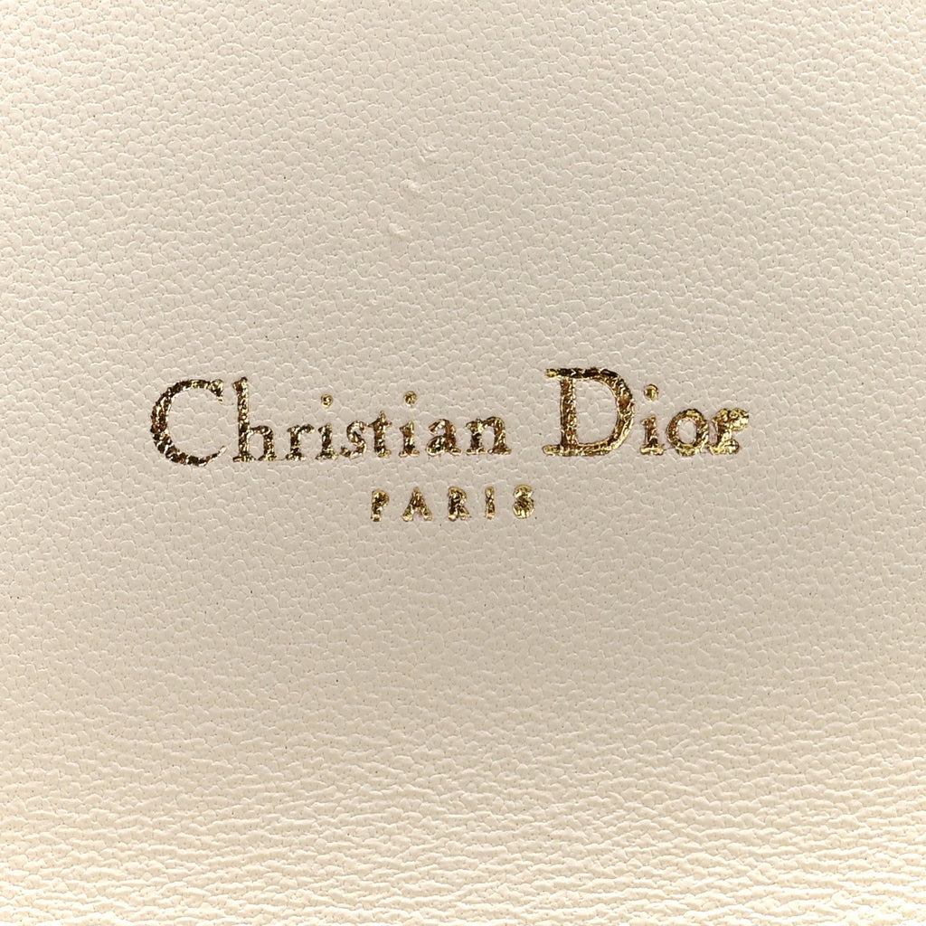 Christian Dior Supple Calfskin Caro Pouch with Chain Latte