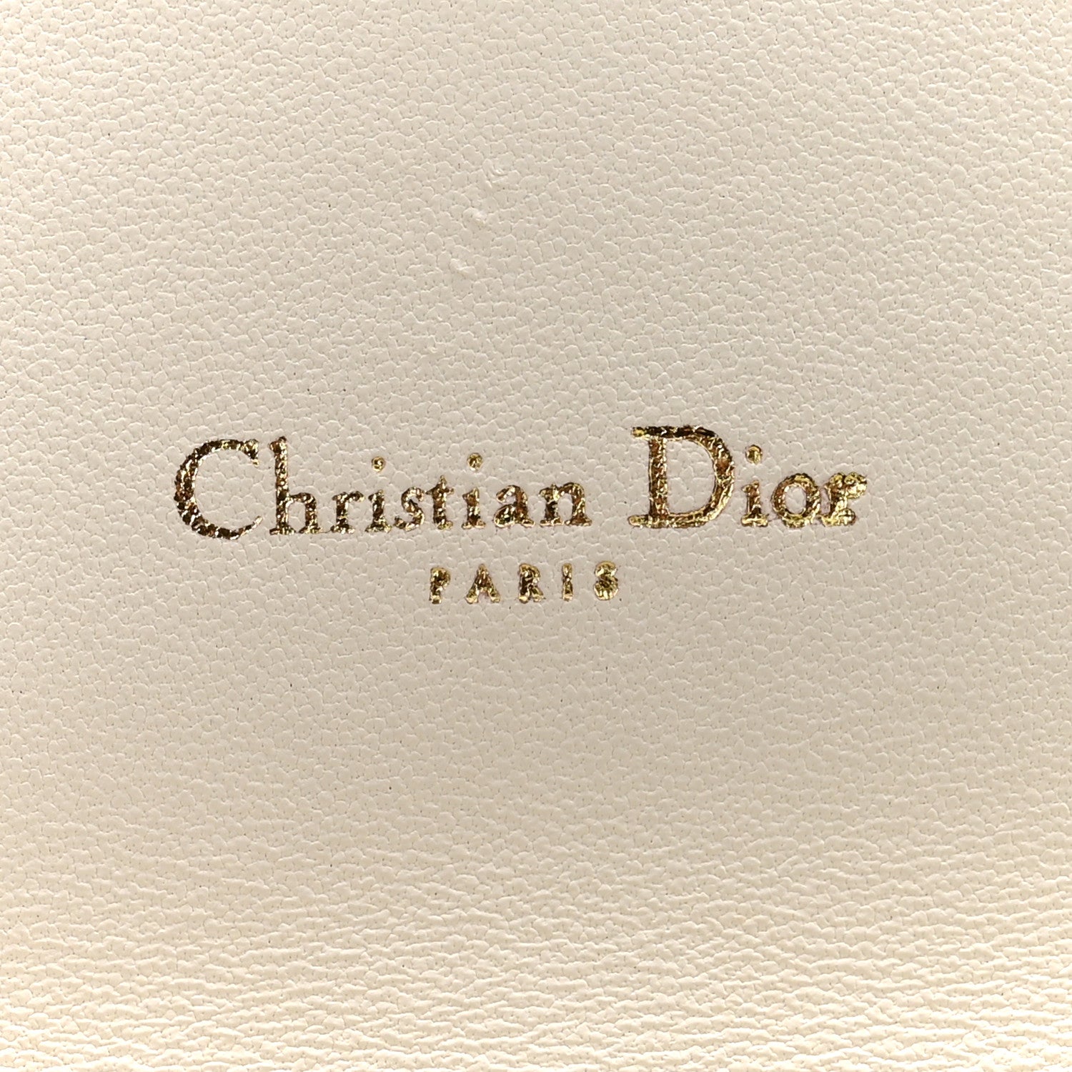 Christian Dior Supple Calfskin Caro Pouch with Chain Latte