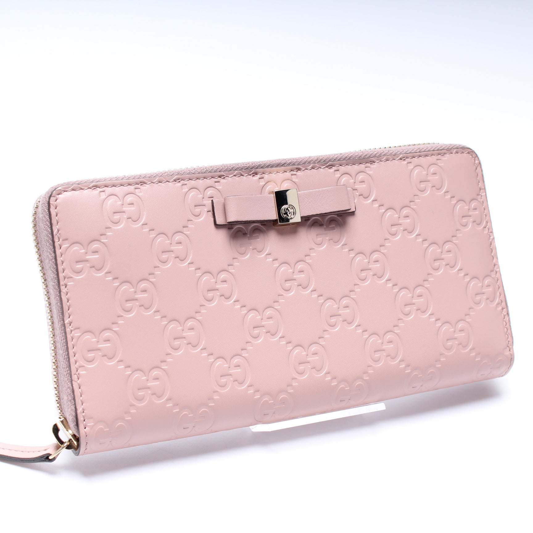 trade 388680 Bow Zip Around Wallet Guccissima