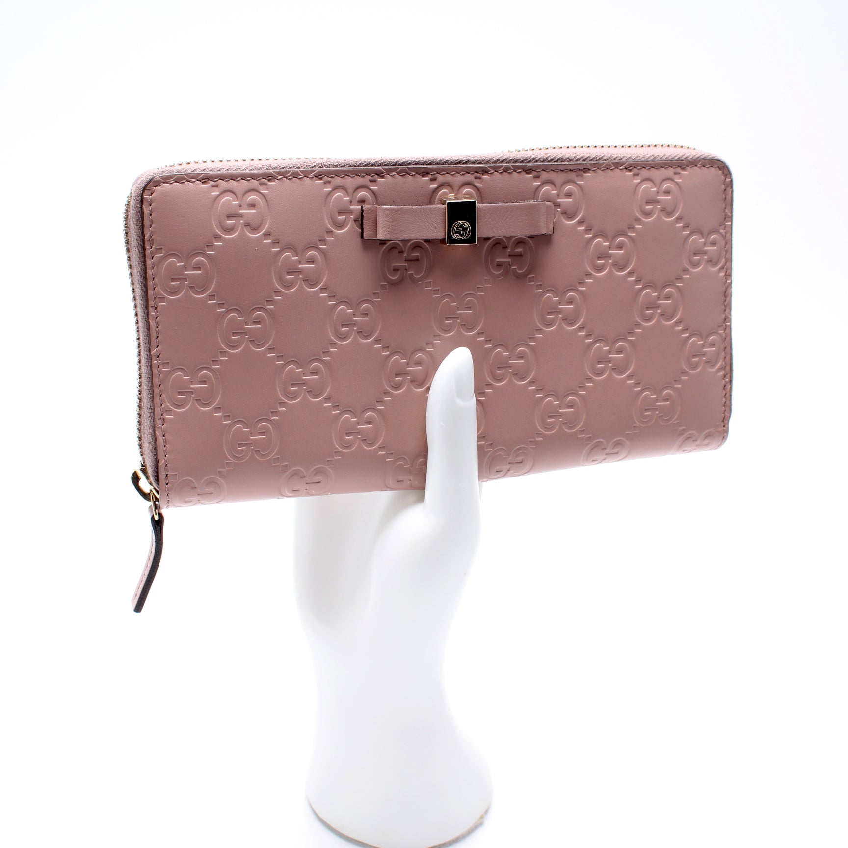 trade 388680 Bow Zip Around Wallet Guccissima