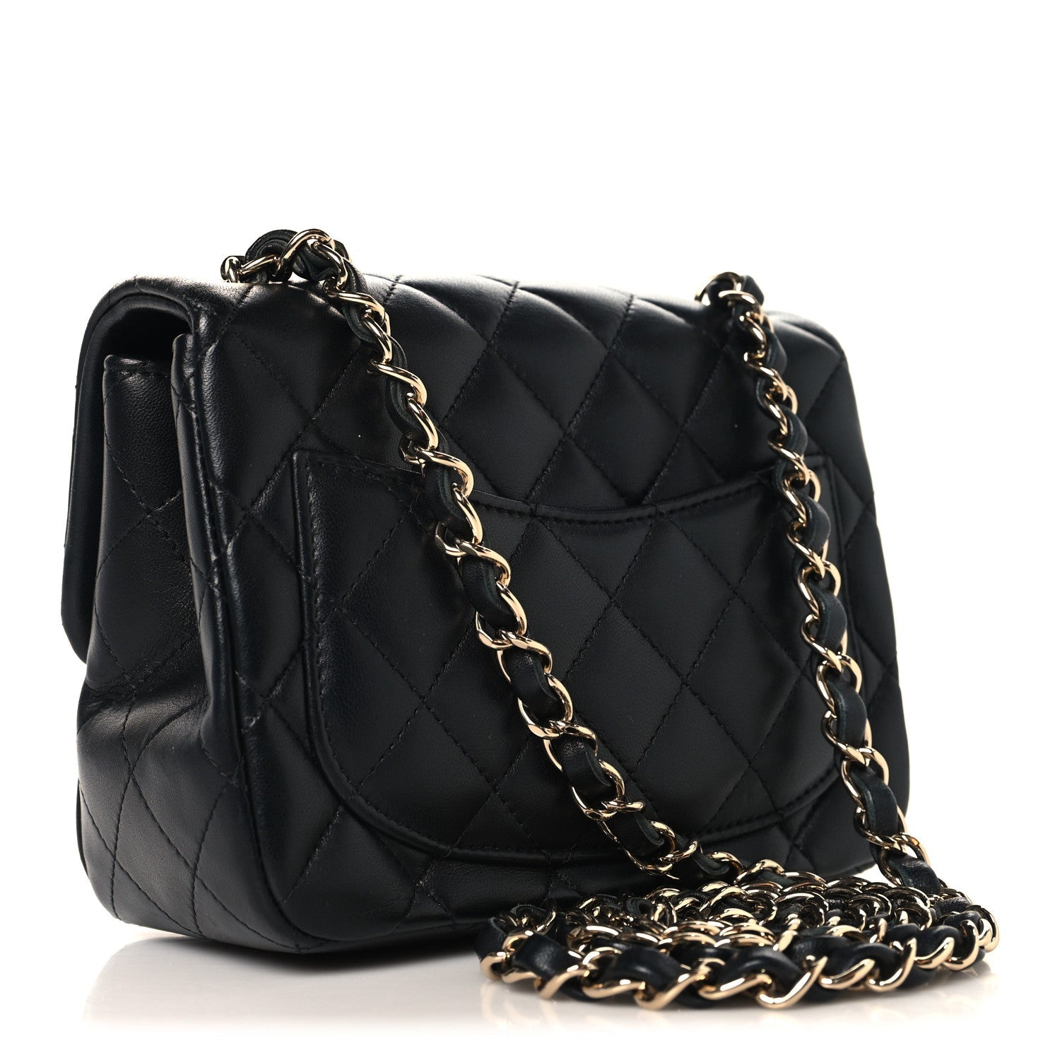 Chanel Lambskin Quilted Mini Square Flap Black