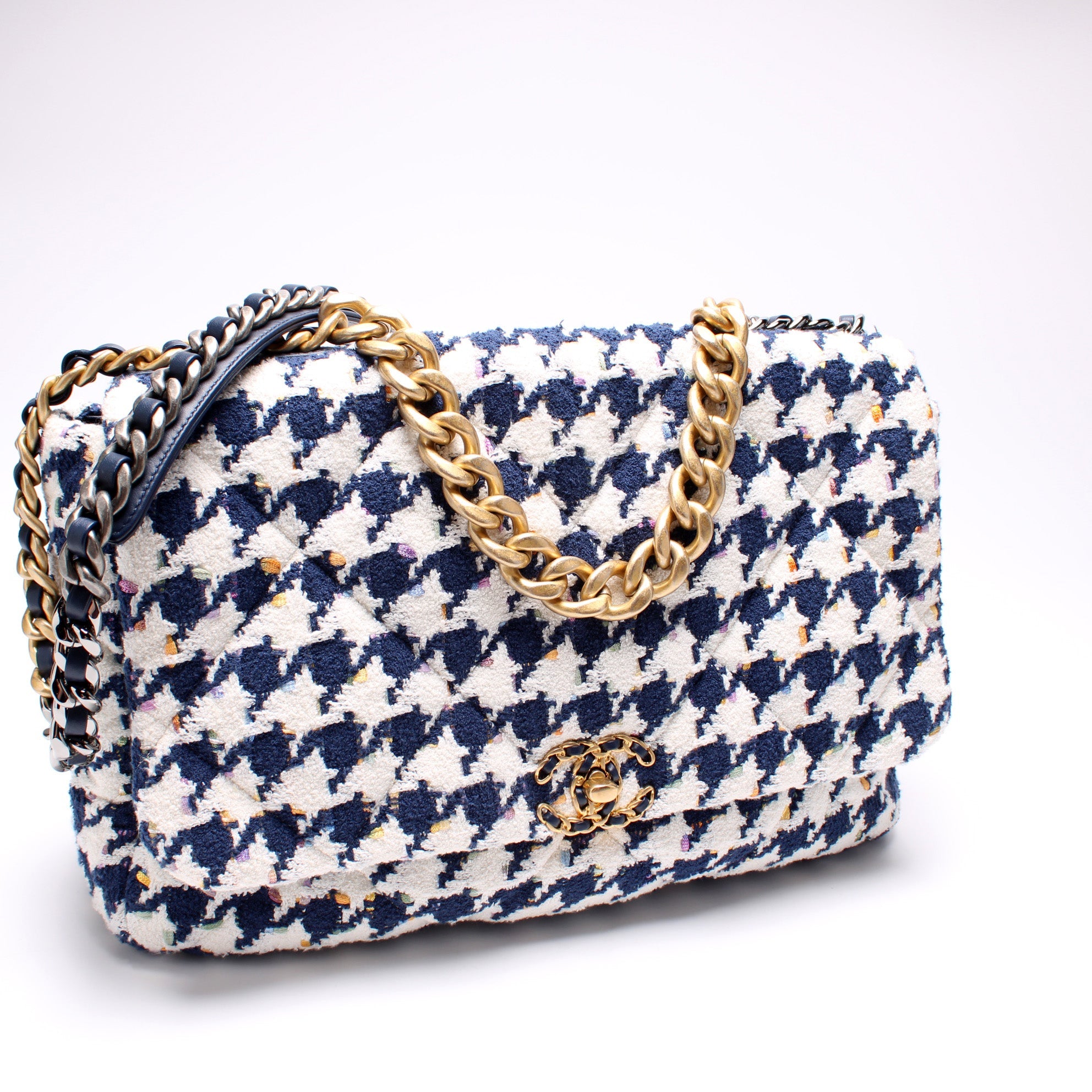 Tweed Houndstooth 19 Maxi Flap