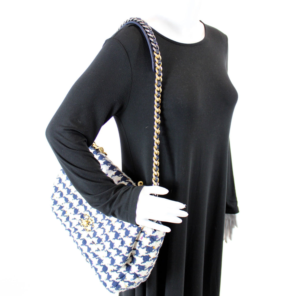 Tweed Houndstooth 19 Maxi Flap