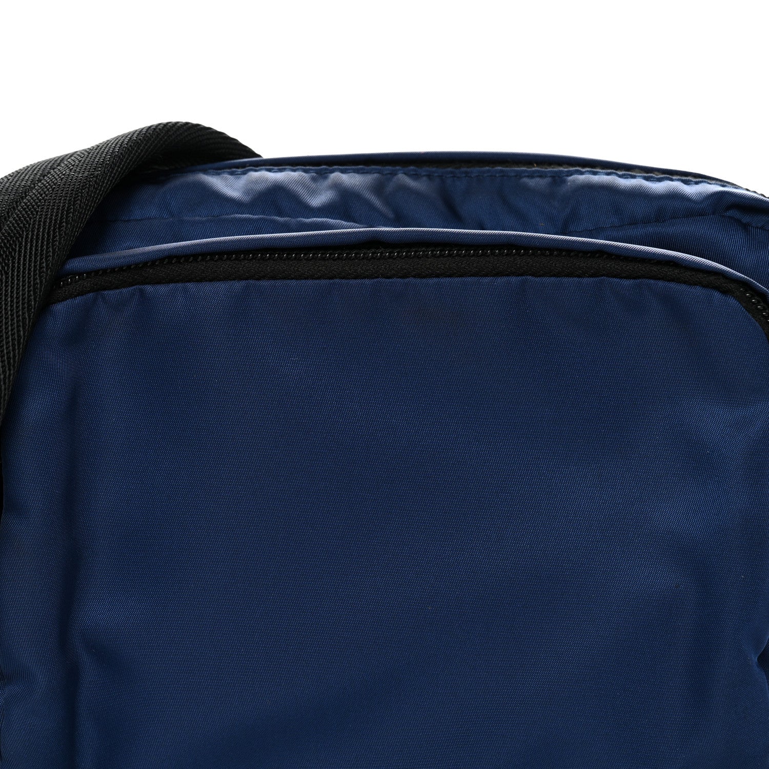 Prada Tessuto Nylon Montagna Messenger Bag  Blue Black