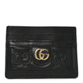 Gucci Calfskin GG Matelasse Card Holder  Black