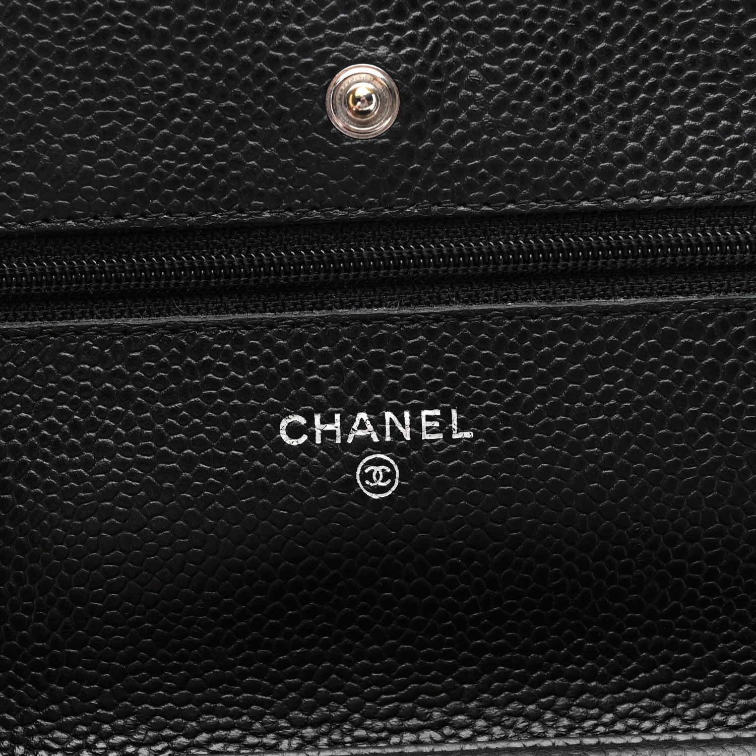 Chanel Caviar Quilted Wallet on Chain WOC Black