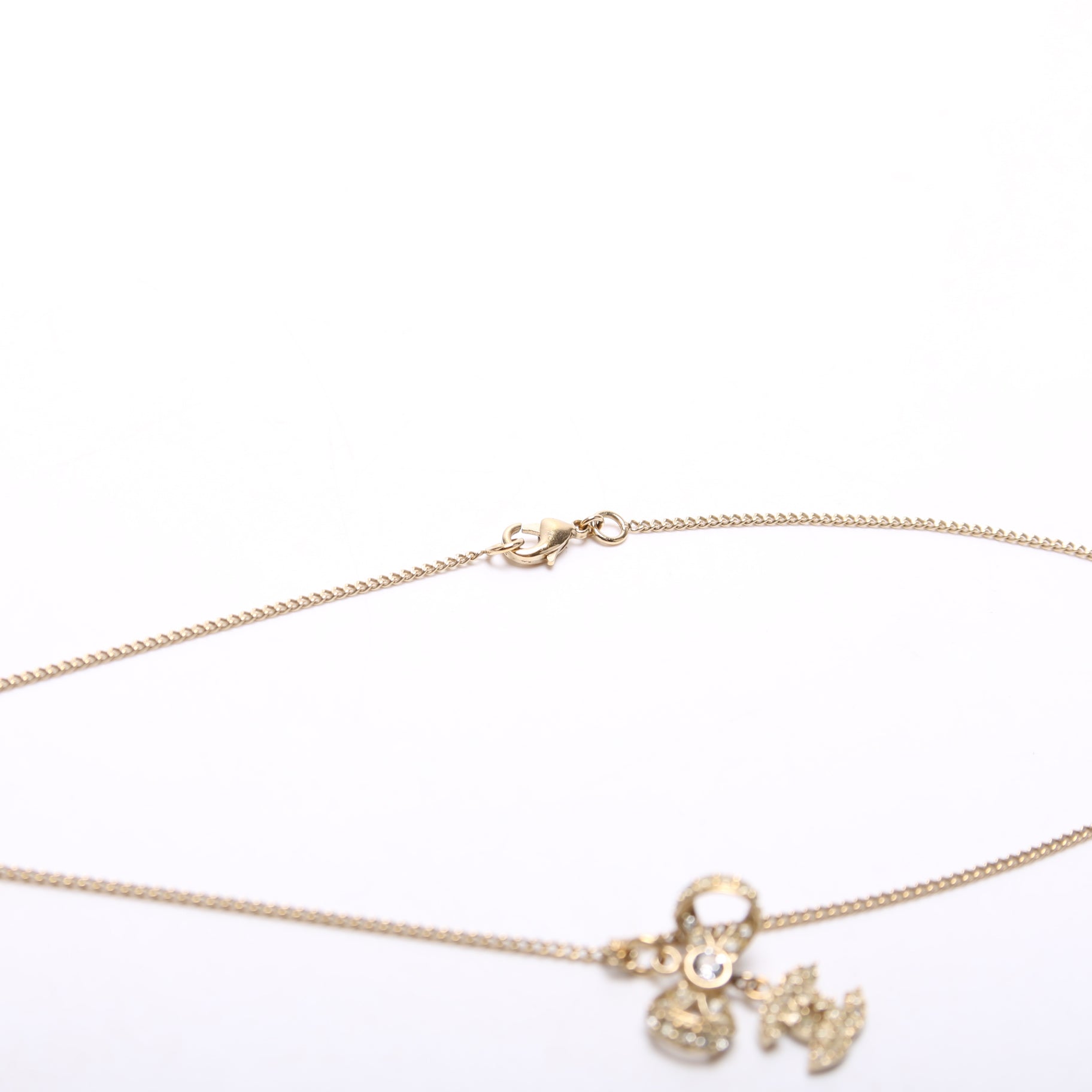 CC Bow Rhinestone Pendant