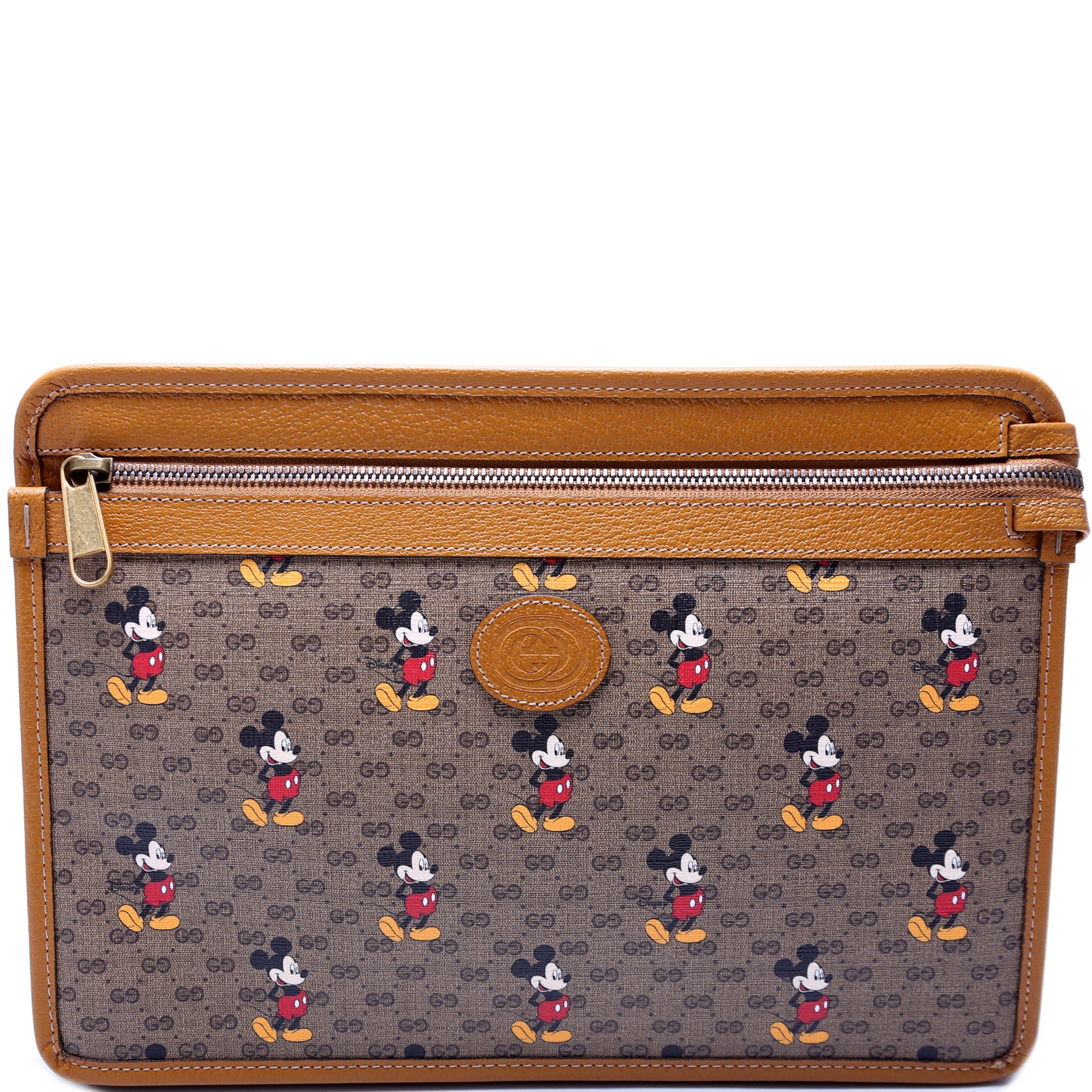 602552 Gucci X Disney GG Supreme Mickey Mouse Zip Pouch