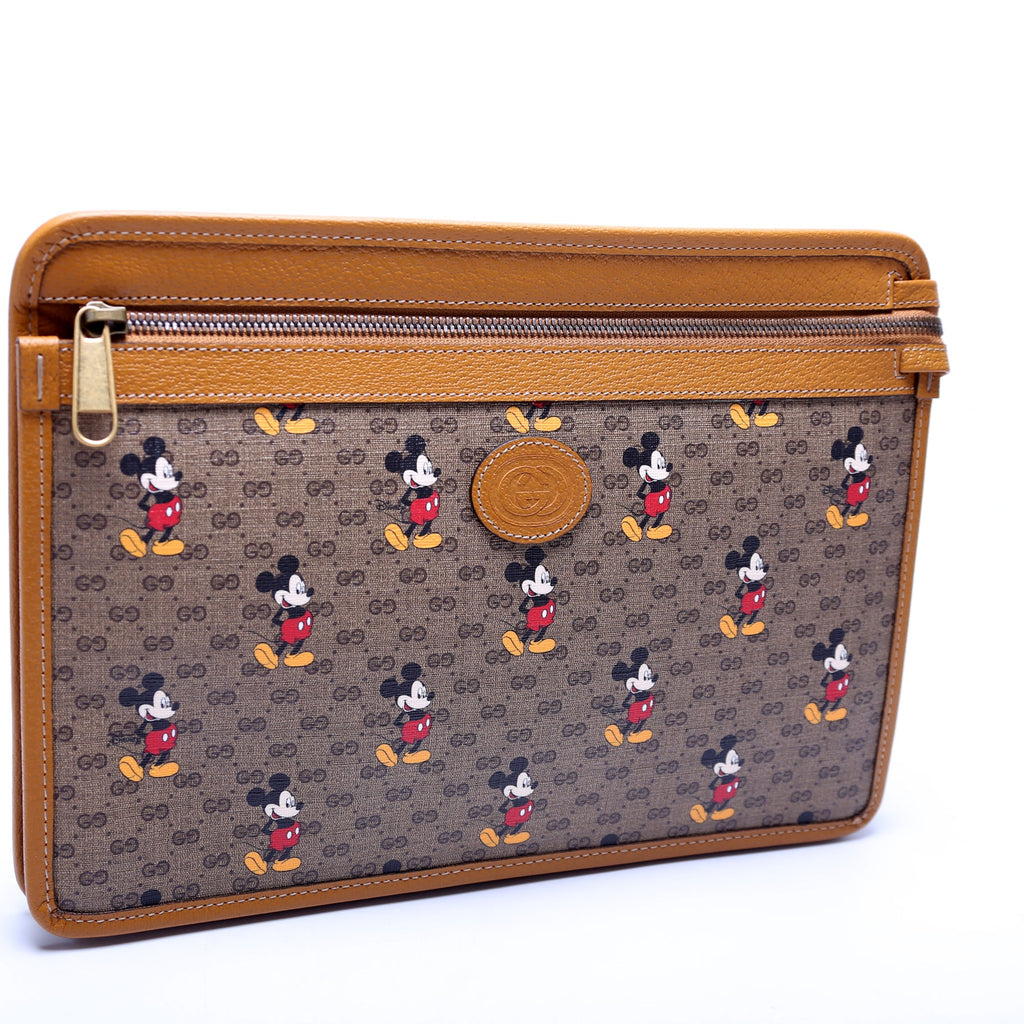 602552 Gucci X Disney GG Supreme Mickey Mouse Zip Pouch