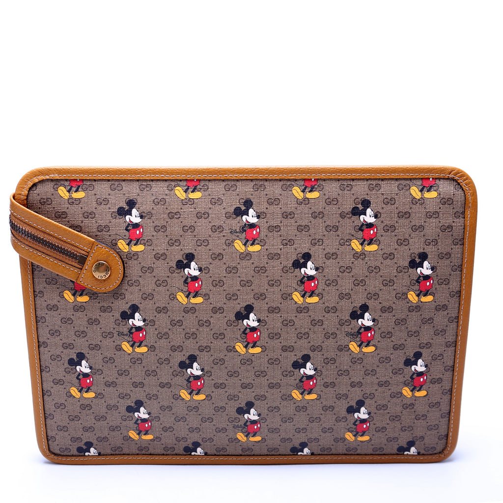 602552 Gucci X Disney GG Supreme Mickey Mouse Zip Pouch